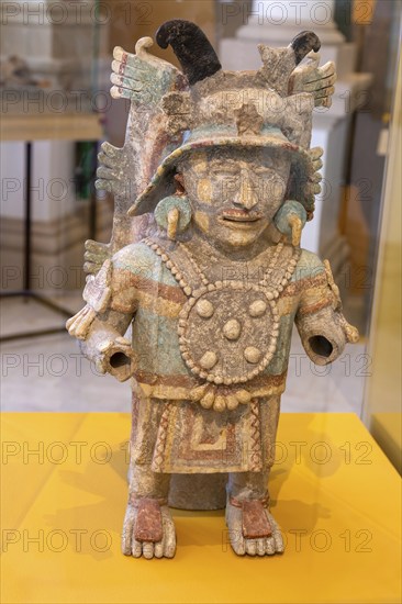 'Idolos' exhibition anthropomorphic figure, Palacio Canton palace anthropology museum, Merida,