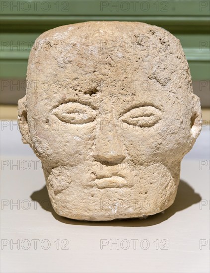 'Idolos' exhibition anthropomorphic figure, Palacio Canton palace anthropology museum, Merida,