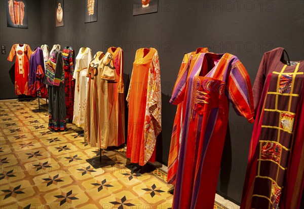 'Transposicion' exhibition by Marjorie Skouras of 1960s-1970s female clothes, Museo de Arte Popular