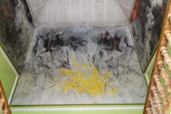 Painting by Fernando Castro Pacheco, Palacio de Gobierno, Merida, Yucatan State, Mexico, Central