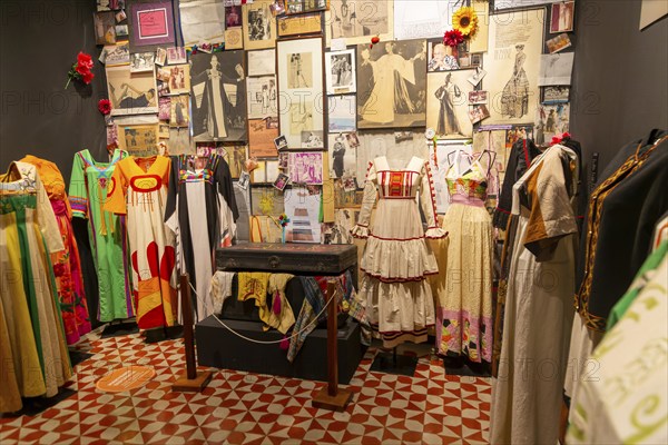 'Transposicion' exhibition by Marjorie Skouras of 1960s-1970s female clothes, Museo de Arte Popular