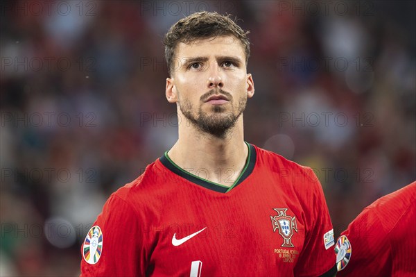 LEIPZIG, GERMANY - JUNE 18, 2024: Euro 2024 Groupe F match Portugal vs Czechia 2:1. Ruben Dias