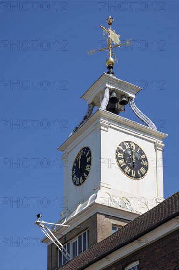 CHATHAM, KENT, UK, AUGUST 9. Bell tower of the Old Naval Storehouse at Chatham Historic Dockyard in