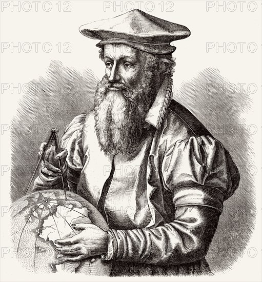 Gerardus Mercator oder Gerard de Kremer, 1512-1594, Kartograph, Geograph, Theologe und Philosoph