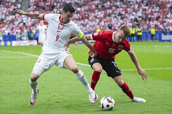 BERLIN, GERMANY - JUNE 21, 2024: Euro 2024 Groupe D match Poland vs Austria 1:3. Robert Lewandowski