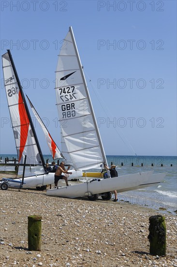Bognor Regis, West Sussex, UK, June 25. Yachts preparing for launch in Bognor Regis, West Sussex on