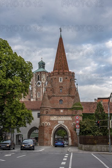 The medieval Kreuztor gate in Ingolstadt, Germany, Europe