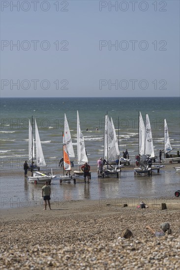 Bognor Regis, West Sussex, UK, June 25. Yachts preparing for launch in Bognor Regis, West Sussex on