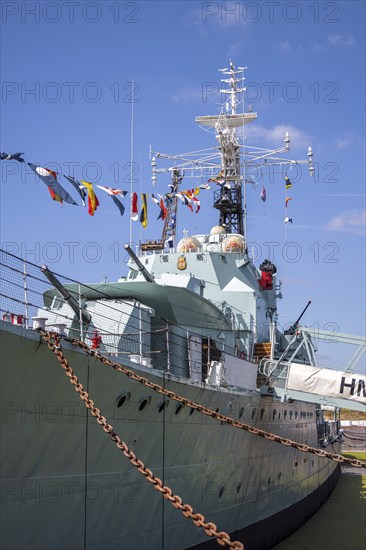 CHATHAM, KENT, UK, AUGUST 9. View of HMS Cavalier in Chatham, Kent, UK on August 09, 2024
