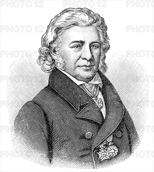 Samuel Thomas von Sömmerring, 1755- 1830, a German physician, anatomist, anthropologist,