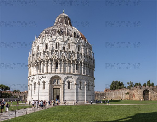View od the baptistery of the Pisa cathedral, Italy, Europe