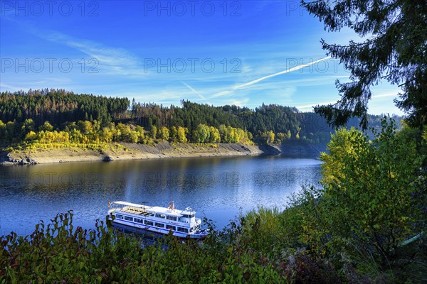 The Oker dam near Altenau in the Harz Mountains in the district of Goslar, Germany, Europe