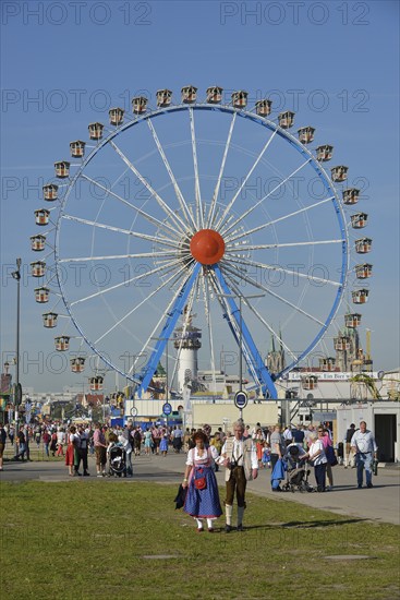 Ferris wheel, Oktoberfest, Munich, Upper Bavaria, Bavaria, Germany, Europe