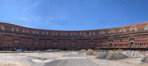 Inner courtyard of the Congress Hall, unfinished National Socialist monumental building on the Nazi