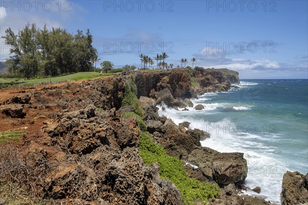Makawehi Lithified Cliffs, Maha'ulepu Heritage Trail, Kauai, Hawaii, USA, North America