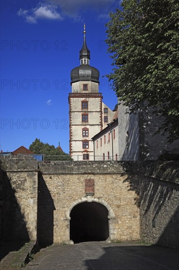 Scherenberg Gate and Kilian Tower, Marienberg Fortress, Würzburg, Lower Franconia, Bavaria,