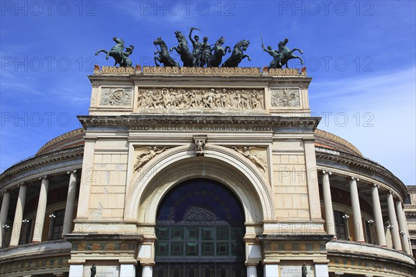 In the old town of Palermo, the Teatro Politeama Garibaldi is a neoclassical theatre building,