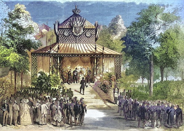 Fetes dOrleans, Visit of Their Majesties the Emperor Napoleon III and the Empress Eugenie de
