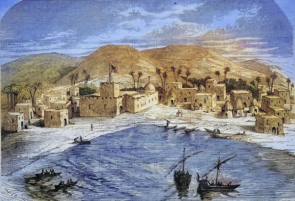 Fomboni, the third largest town in the Comoros, north coast of Moheli Island, in 1869, Historical,