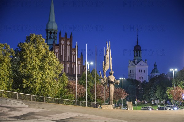 Memorial to the fallen shipyard workers of 1970, Malopolska, Szczecin, West Pomeranian Voivodeship,