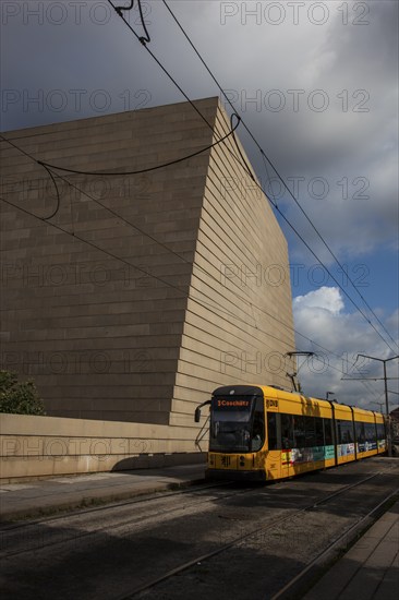New Synagogue and Tramway in Dresden, Saxony, Germany, Europe