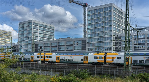 Regional and long-distance trains of Deutsche Bahn, Berlin-Moabit, Europacity, Germany, Europe