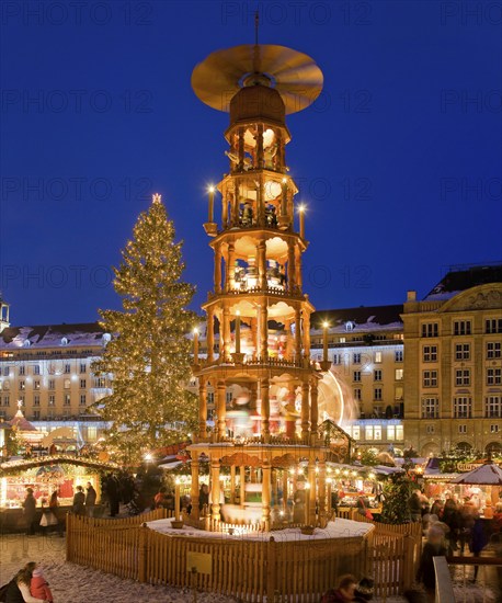 Pyramid at the Striezelmarkt Dresden