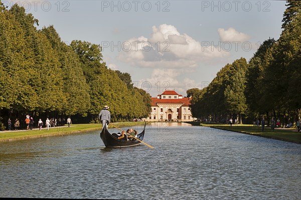 Venetian Gondola on the Canal, Historical Hunting and Carriage Gala, in the Palace Park,