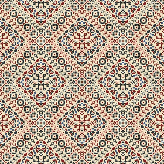 Traditional Latvian embroidery seamless pattern, vector illustration