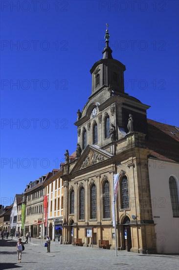 In the city centre of Bayreuth, the Spitalkirche on Maximiliansstrasse, Bayreuth, Upper Franconia,