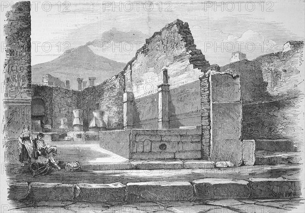 Ruins of Pompeii, the baker's house, 1869, Italy, Historical, digitally restored reproduction of an