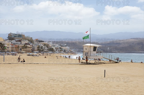 Playa de las Canteras beach, Las Palmas, Las Palmas province, Gran Canaria, Canary Islands, Spain,
