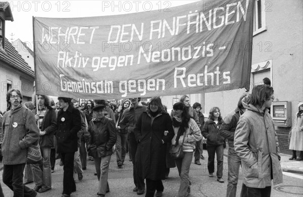 The party congress of the National Democratic Party of Germany (NPD) triggered protests against