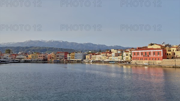 Lefka Ori, White Mountains, Snowy Mountains, Venetian Old Town, Venetian Port, Row of Houses,