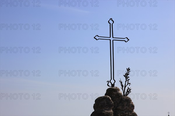 City of Palermo, Cross on the Chiesa San Giovanni degli Eremiti, UNESCO World Heritage Site,