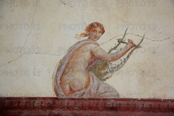 Wall fresco in the Historic Villa San Marco, Stabiae, Castellammare di Stabia, Campania, Italy,