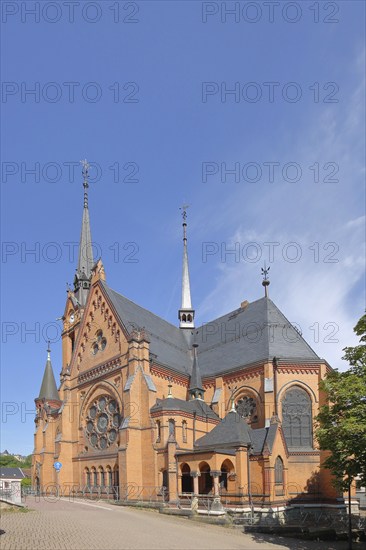Lutherkirche built 1887, Mylau, Reichenbach, Vogtland, Saxony, Germany, Europe