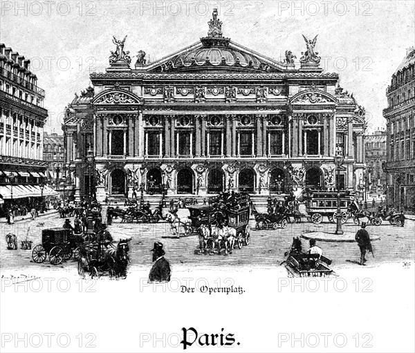 Opéra Garnier or Palais Garnier, Opera Square, Paris, architect Charles Garnier, architecture,