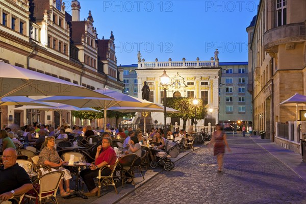 Old trading exchange at the Naschmarkt in Leipzig