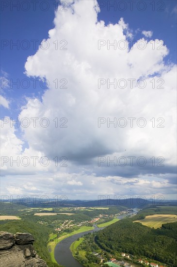 View of Bad Schandau from the Lilienstein