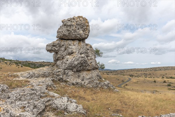 Strangely shaped rocks in the chaos of Nimes le Vieux in the Cevennes National Park. Unesco World