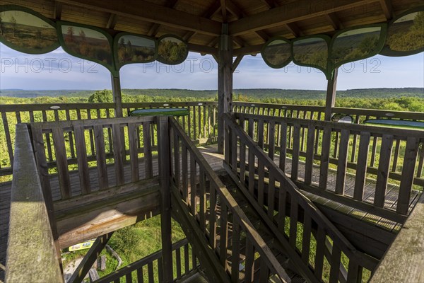 National Park Hainch with Observation Tower Hainichblick, Thüringen, Germany, Europe