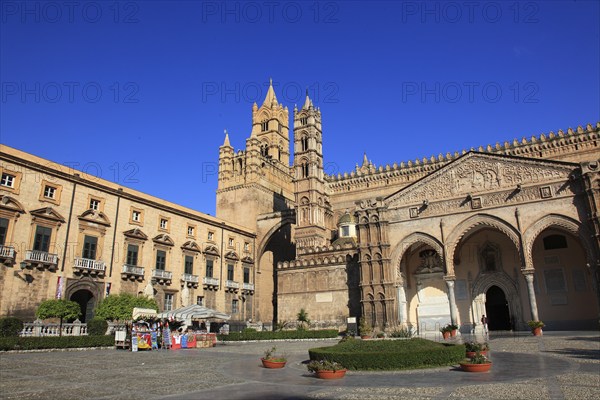 City of Palermo, the Cathedral Maria Santissima Assunta, from left the building of the Museo