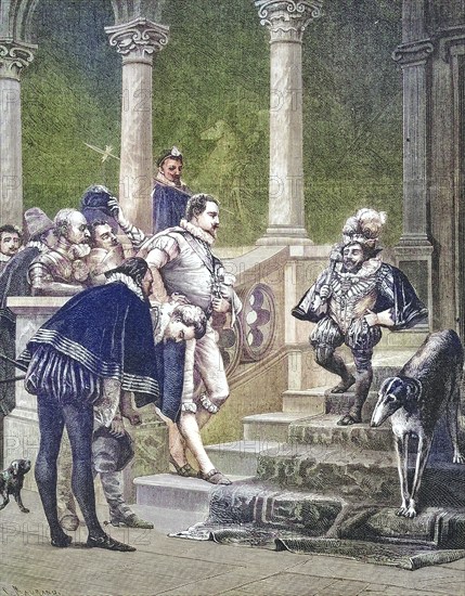 Salon 1868, Satire, the King's favourites, France, Historical, digitally restored reproduction of a