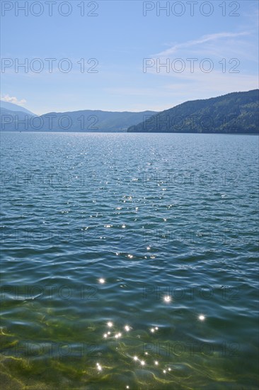 Lake, water, sun, sparkles, summer, Lake Millstatt, Millstatt, Carinthia, Austria, Europe
