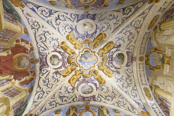 Frescoes in the Peace Room, Painter Sebastiano Taricco, Saletta chiamata del Silenzio, Palazzo