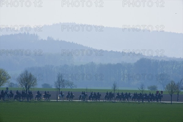 Every year at Easter there are about 5 processions in Lusatia, each with about 200 riders. The