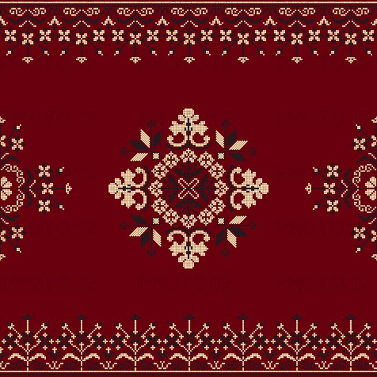Traditional Polish embroidery vector pattern