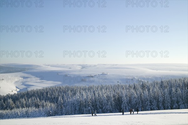 DEU Saxony Landscape near Hermsdorf in the Ore Mountains