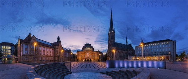 The Theatre Square in Chemnitz is located on the Street of Nations near the main railway station.